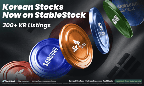 StableStock Expands to Korea, Bringing 300+ Korean Stocks and ETFs to Stablecoin Users